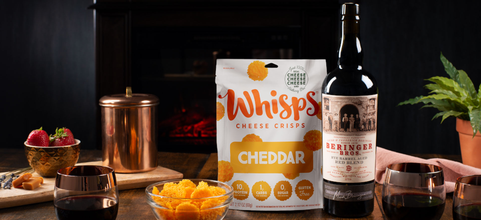 Beringer Bros. Wines and Whisps Cheese Crisps
